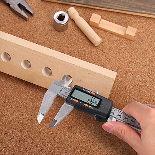 eSynic Calibrador Calibre Digital 200mm/8inch Pie de Ray Pinzas de Precision con Fracciones Pulgadas Metrica Conversor… - Imagen 7