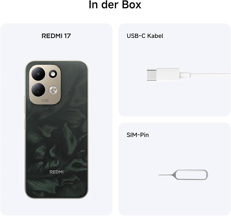 REDMI 17, Smartphone 4+128 GB, Dunkelblau, 7500mAh Akku, 45W Laden
