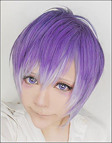 LanTing Cosplay Wig DIABOLIK LOVERS Sakamaki Kanato Purple Mix Cosplay Party Fashion Anime Human Costume Full wigs Synthetic Haar Heat Resistant Fiber