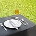 Premium Plastic Disposable Tablecloths - Roll of 12 Black Covers - Durable 54