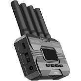ACCSOON CineView HE Wireless Video Transmission Receiver 2.4-5Ghz Dual Channel Wireless HDMI Transmitter UVC Out for Live Streaming 1080p 60fps &le;0.06 Latency 1200ft Range（only Receiver）
