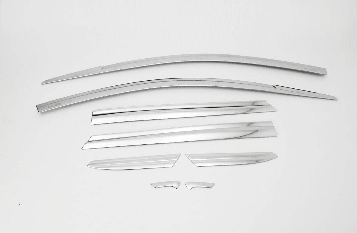Autoclover Chrome Wind Deflectors Set for Kia Stonic 2017+ (8 pieces