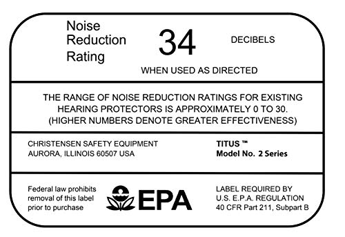 Titus 2 Series - 34 NRR Slim-Line Hearing Protection & G26 Competition Z87.1 Safety Glasses Combos (Black, Clear) - Thumbnail 4
