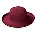Wallaroo Hat Company Women’s Victoria Sun Hat – Packable Design and Adjustable Sizing for Medium Crown Sizes – Chic Style for Garden Parties, Beach Getaways and Outdoor Events (Cranberry)