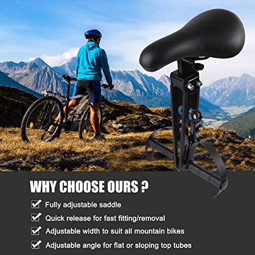 Bomoya Kids Bike Seat for Mountain Bikes, Detachable Front Mounted Bicycle Seats for Children 2-5 Years Old