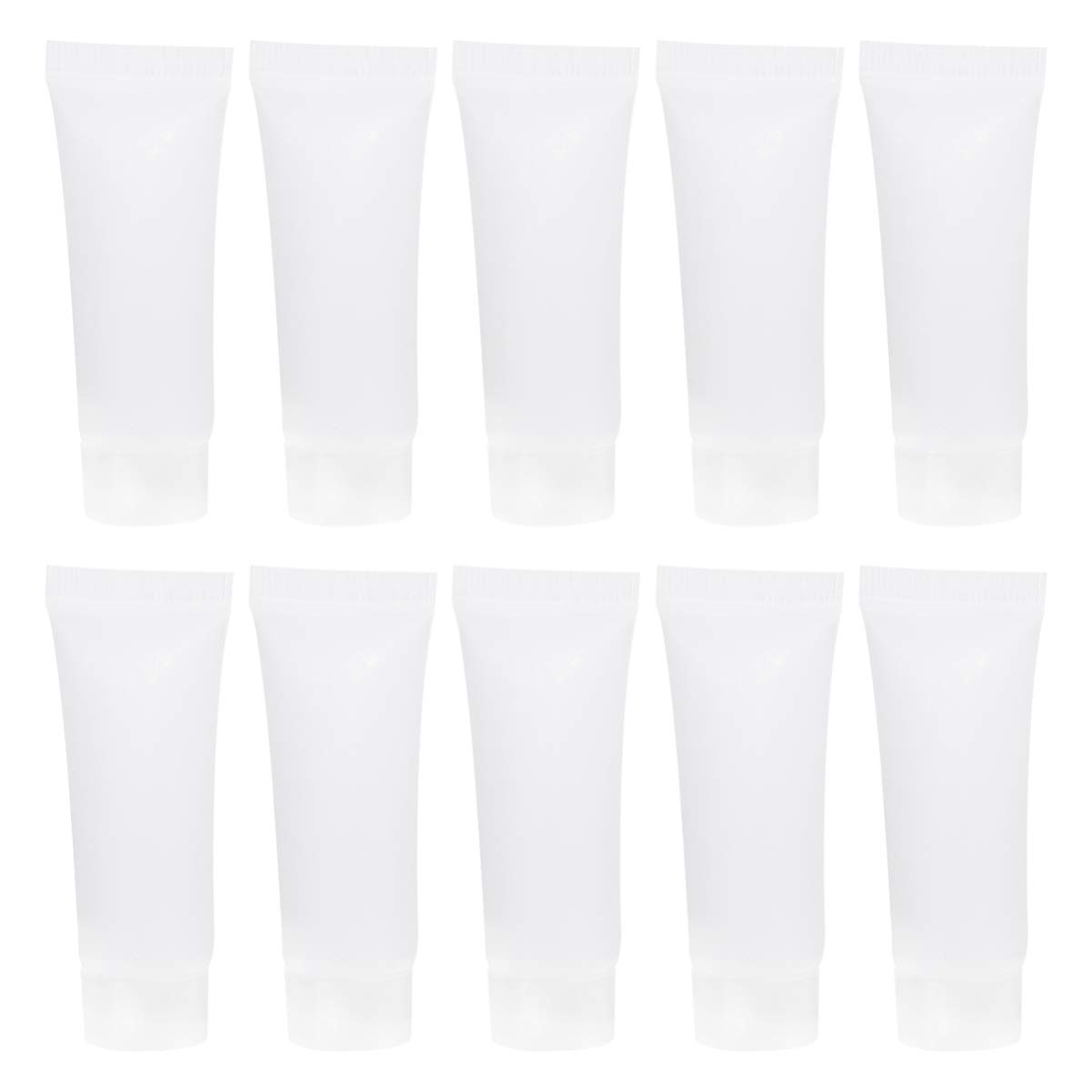 SOLUSTRE Cosmetic Lotion Tubes with Flip Lid, 10ml Sample Empty Tubes Bottles, Toiletry Lotion Squeeze Bottle, Plastic Makeup Bottles - 30PCS