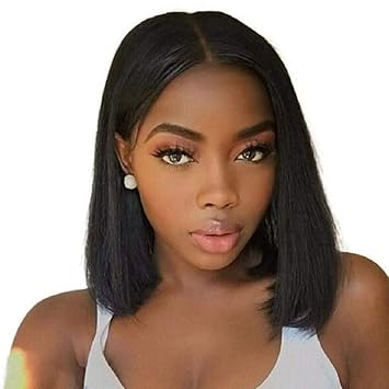 black short straight hair