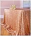 ShinyBeauty Sequin Tablecloth Rose Gold 60x102-Inch Rectangular Sequin Tablecloth Overlay for 6FT Table Glitter Tablecloth Cover for Wedding/Pary