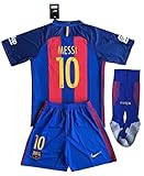 FC Barcelona Messi #10 Soccer Jersey & Socks Kids/Youths (7-8 Years Old)