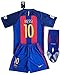 FC Barcelona Messi #10 Soccer Jersey & Socks Kids/Youths (7-8 Years Old)