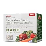 GNC SuperFoods Ultra Mega Green Womens Energy Metabolism Vitapak 30 pks
