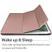 New iPad 9.7-inch 2018 2017 Case, ROARTZ Rose Gold Slim-Fit Smart Rubber Folio Case Hard Cover Light-Weight Wake Sleep for Apple iPad 5th 6th Generation Retina Model A1893 A1954 A1822 A1823
