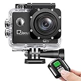 WIFI Sports Action Camera, Qipexeii 1080P FHD Waterproof 12MP 2 inch Screen With 2.4G Remote Control ,19 Mounting Kits, 2 Pcs 1050mAh Rechargeable Batteries and Portable Package