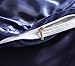 AiMay 3 Piece Satin Duvet Cover Set (1 Duvet Cover + 2 Pillowcases) Rich Silk Luxury 100% Super Soft Microfiber Bedding Collection Reversible Stain-Resistant Wrinkle Free (Queen, Navy Blue)