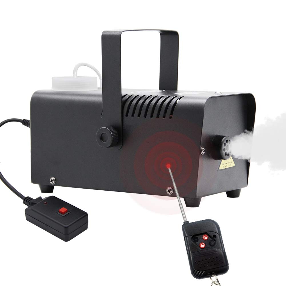 Photo 1 of ATDAWN Halloween Fog Machine, Professional Wireless Remote Control Portable Smoke Machine for Holidays Parties Weddings - Quick Generation of Huge Fog 1500 CFM, with Fuse Protection - Metal Black
