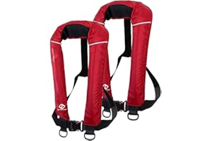 2pcs Floattop Adult Automatic Inflatable PFD Life Jacket Life Vest 150N Buoyancy with 33 gram co2 Cylinder