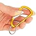 Qualtiy Yes QY 5PCS Red Green Blue Purple Gold Colored Spring Snap Hook Ring D Shape Aluminum Keychain with Keyring