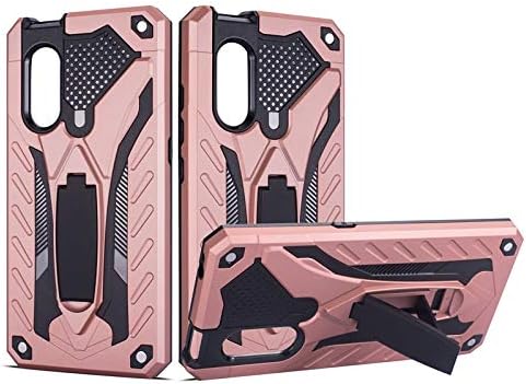 MOUNTAIN MEN Anti-Fall Shockproof Dual Layer 2-in-1 Armor PC+TPU Protective Hard Stand Case Compatible with Vivo V15 Pro (Color : Rose Gold)