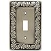 Franklin Brass Paisley Wall Plate, Brushed Satin Pewter Single Switch Cover Switch Cover, 1-Pack, 64048