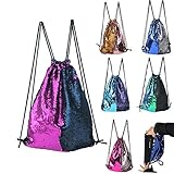 Drawstring Backpack, Doinshop Sequins Mermaid Magical Color Changing Gym Sport Bag