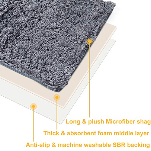 1 Luxury+Gray+Bathroom+Rugs+Shaggy