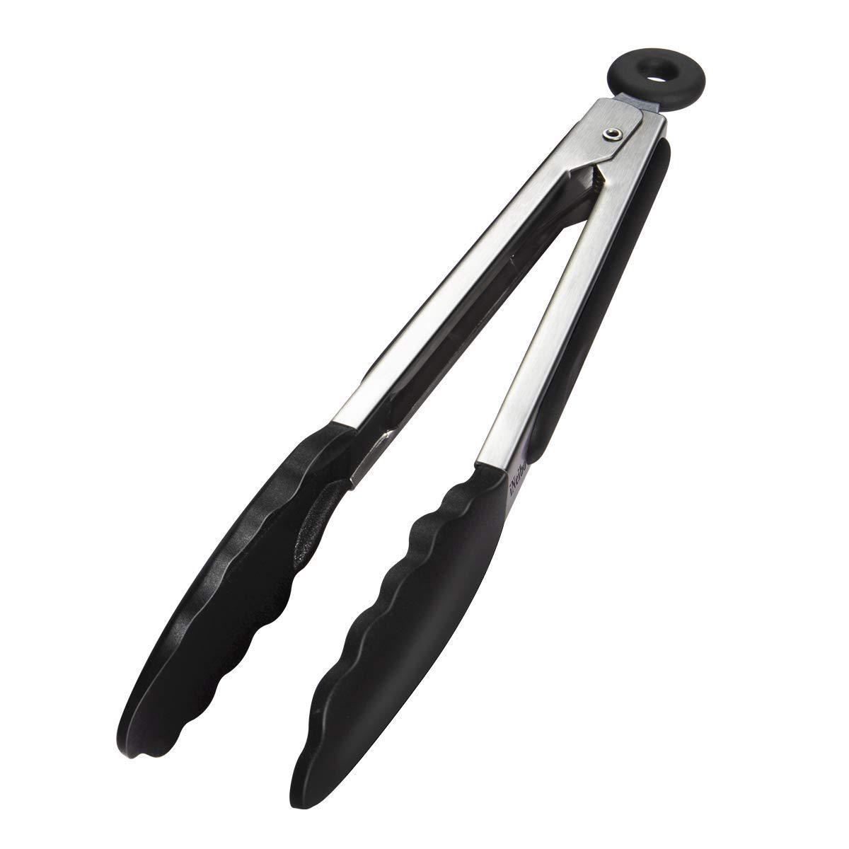 iNeibo Kitchen Tongs for Cooking | 9inch Food Tongs Durable-Thick Stainless Steel Kitchen Silicone tip | Silicone Non Stick Tongs for air Fryer | Salad Tongs Pasta