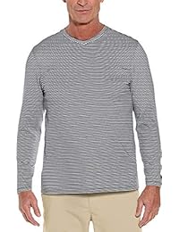 Coolibar UPF 50+ - Camiseta de manga larga para hombre, cuello en V, protección solar