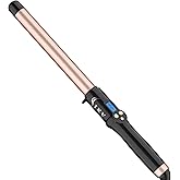1 Inch Curling Wand Long Barrel, Dual Voltage Hair Curling Iron Wand Ceramic for Long Hair,10 Adjustable Temp