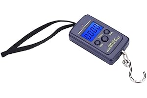 Digital Fish Scale 40kg Portable Electronic Balance Digital Fish Hook Hanging Scale with Backlit LCD Screen for Fishing Posta