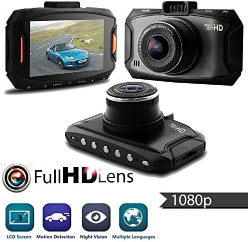 Car Dash Cam, EZstation Car Dashboard Vehicle Camera Camcorder On-dash Video Recorder DVR, HD 1080P, 3" TFT Screen, HDMI & AV Ports
