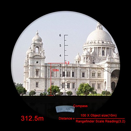 COSTIN 10x42 Monocular Telescope, Central Focusing with Built-in Rangefinder Scale Plus Directional Compass, BAK4 Prism Multi Coated HD Lens, Wide Field View Portable Fogproof Golf Scope-Elegent Black