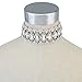 Bingirl Luxury Crystal Rhinestone Choker Necklace Collares Fashion Punk Wide Statement Necklace