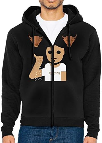 Salt Bae Men's 100% Polyester Trend All-Match Pullover Hoodie With A Pocket&amp;Zipper