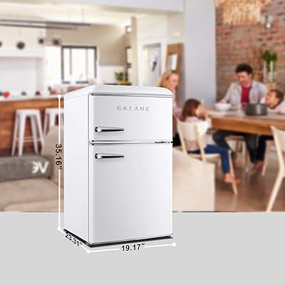 Buy Galanz Glr31tweer Retro Compact Refrigerator Mini Fridge With Dual Doors Adjustable Mechanical Thermostat With True Freezer White 3 1 Cu Ft Online In Germany B08bx5m5rk
