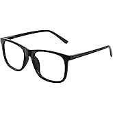 AEZUNI Extra Large Reading Glasses 1.5 Oversized Square Men Readers 1.00 1.25 1.50 1.75 2.00 2.25 2.50 2.75 3.00 3.50 4.00 5.00 6.00 (Black)