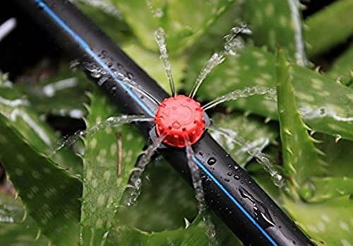 JQWORKLAND 52Pcs Adjustable Irrigation Drippers Sprinklers Emitter Drip System On 1/4" Barb
