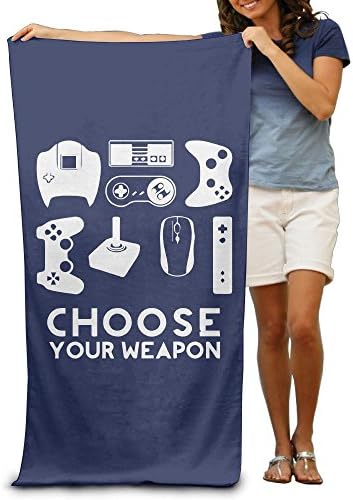 ShanxianP Choose Your Weapon Gamer Shirt Video Game Soft Fast Drying Beach Towel Pool Towel 3050