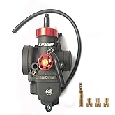 NIBBI Racing Performance Motorcycle Carburetor 26mm GY6 125CC Carburetor PE26mm With Carburetor Jets Fit YAMAHA KAWASAKI SUZUKI Apollo Dirt Mini Bike SSR TTR KYMCO SYM TAOTAO GY6 Scooter Moped