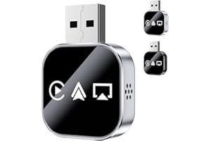 DAXOTU Screen Mirroring Adapter for Car, 2026 Upgrade 3 in 1 Screen Mirror iOS Phone, Wired to Wireless Carplay Adapter for iPhone/Apple/Android Link Bluetooth Auto Connect Portable Movies(#B-for iPhone)