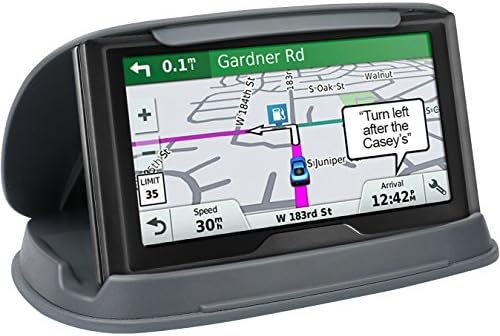 Dashboard Cell Phone Holder, GPS Holder for Car Mount Cradle, Universal Phone Navigation Holder for Iphone 7 Plus 8 Plus X,Samsung Galaxy S9 S8 Note 8, Garmin Nuvi GPS 3-6.8 Inch Smartphones - Grey