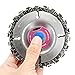 4 Inch Diameter 22 Tooth Cut Chain Carver for Side Grinder with 5/8-Inch Arbor