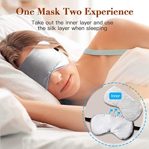 Unimi Sleep Mask Weighted Eye Mask for Puffiness, Pink Eyes, Headache