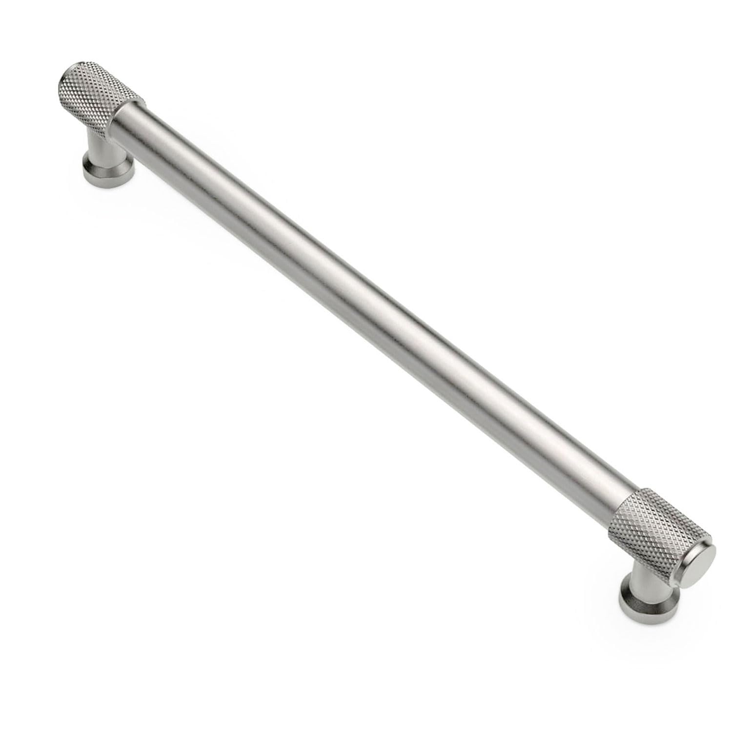Photo 1 of Alzassbg 6 Pack Brushed Satin Nickel Cabinet Pulls, 10 Inch(254mm) Hole Centers Knurled Kitchen Cabinet Handles for Cabinets and Drawers AL3017SN