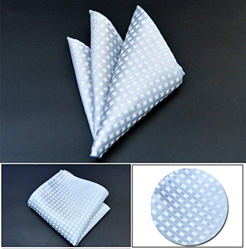 MENDENG Mens 10 Pack Assorted Cotton Polka Dots Pocket Square Handkerchief Hanky
