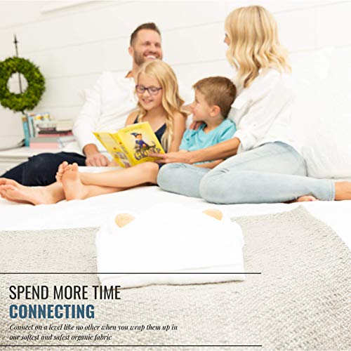 100 Bamboo Hooded Baby Towel By Mi Bella Baby Natural, Hypoallergenic