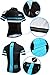 Celero Men's Cycling Suits Short Sleeve Biker Jersey and Bib Shorts(Blue,M)
