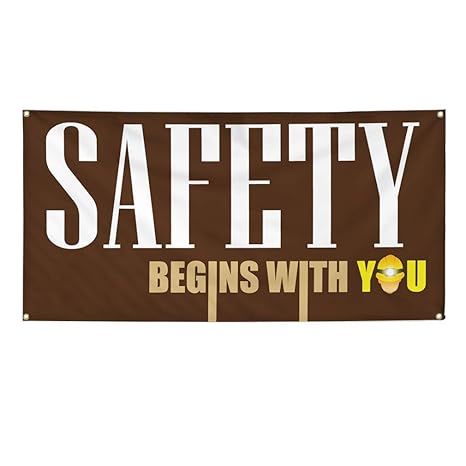 Amazon Com Vinyl Banner Sign Safety Begins With You Business