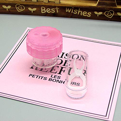 image for KISEER 2 Pack Colourful Contact Lens Cleaner Washer Contact Cleaning C