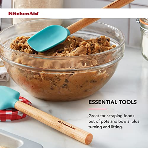 KitchenAid Bamboo Wood Handled Mini Spatula Set with Silicone Head, Set