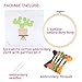 Unime Full Range of Embroidery Starter Kit with Partten, Cross Stitch Kit Including Embroidery Cloth with Color Pattern, Bamboo Embroidery Hoop, Color Threads, and Tools Kit (Light Cactus)